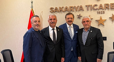 ASLANTAŞ, TOBB BAŞKANI HİSARCIKLIOĞLU İLE SAKARYA’DA BİR ARAYA GELDİ